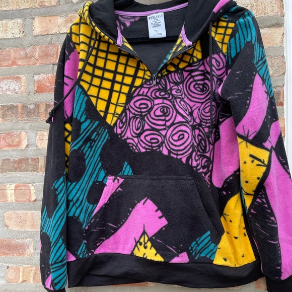 Sally Patchwork nightmare before Christmas Fleece Hoodie sweater - Picture 3 of 7